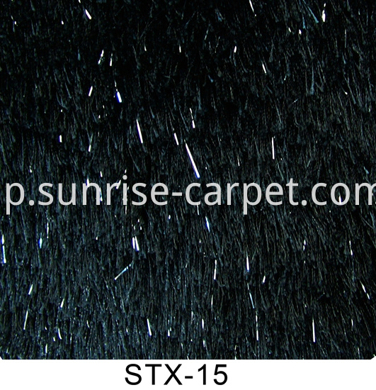 Polyester Silk 150D & Lurex Yarn Carpet